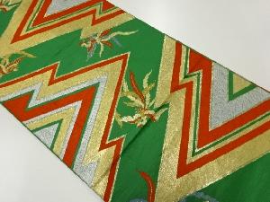 アンティーク　松皮菱に鳳凰模様織出し袋帯（材料）